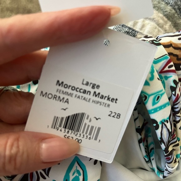 NWT Sunsets Moroccan Market Paisley Print Hipster Swim Bottom (bottoms Only) L - Picture 6 of 6